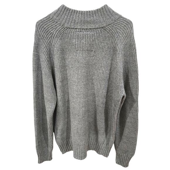 American Eagle Outfitters Sz XL Mens Gray Heavyweight Mock Neck Sweater - Picture 5 of 8